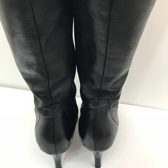 J. Crew Black Leather Tall Boots, 86767 Sz - 8,5 - Picture 4 of 8